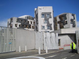 Here are the three towers that make up the bit of the building dedicated to meeting rooms and the debating chamber.