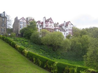 Looking up at Ramsay Gardens from below. Unlike anything in America.