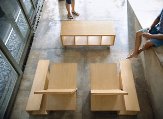Much of the family’s furniture was inspired by minimalist design but was made by local craftsmen.