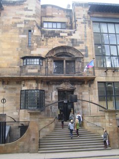 It was a bit tough to get a good shot of the full facade, here's the entry to the Glasgow School of Art.