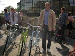 Moroso's Ben Watson was one of the first Public customers. Here he takes delivery of a baby blue Public D.