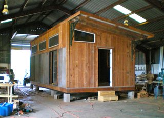 This year's Reclaimed Space showhouse is currently being constructed in its Austin, Texas, factory.