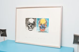 The loft is full of pieces by Dine’s father, pop and neo-expressionist artist Jim Dine. Skulls are a recurring motif in his artworks.