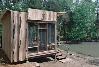 For the Knoxville-based CEO of environmentally-focused marketing firm the Shelton Group, building an off-the-grid lakefront pavilion in Sharps Chapel, Tennessee, wasn’t so simple. With the help of architect Brandon Pace, she built a small prefabricated cabin on a "funky piece of property" on Norris Lake, a man-made reservoir.