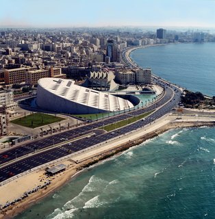 The Alexandria Library in Alexandria, Egypt. Photo by James Willis, courtesy Snøhetta and SFMoMA.