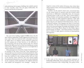 A Week at the Airport: Part I - Photo 3 of 4 - This spread from the book shows two points of interest to travelers: the stunning supports Richard Rogers designed to keep Terminal 5 up, and a list of gates for passengers. Photos by Richard Baker.