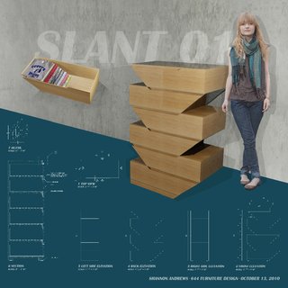 The Youngest Guns Contest - Photo 13 of 52 - Slant01, a custom chest-of-drawers, by New York School of Interior Design student Shannon Andrews.