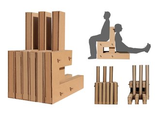 The Youngest Guns Contest - Photo 24 of 52 - Chair Design, inspired by Shigeru Ban's 10-Unit System, by Illinois Institute of Technology architecture student Fariha Abdul Wajid.