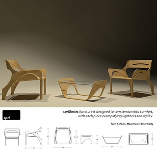The Youngest Guns Contest - Photo 27 of 52 - The SpriSeries of plywood furnishings, by Marymount University interior design student Terri Ashton.