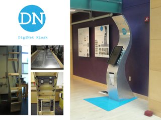 The Youngest Guns Contest - Photo 31 of 52 - DigiNet Kiosk, of wood construction and clad in aluminum, by Penn State University students Will Bunk, Architecture, John Gonzalez, Architecture, and Kayvon Mirdamadi, Mechanical Engineering.