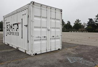 Hyundai Ride and Drive - Photo 3 of 16 - A refurbished shipping container was used as the basic building block to create the installation. Extremely portable and an innovative way to re-think and re-use a seemingly single purpose object.