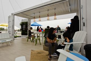 Hyundai Ride and Drive - Photo 8 of 16 - The outdoor furniture collection by Loll utilizes 100% recycled plastic from milk jugs. Their eco-friendly construction reinforces the narrative that an outdoor porch is effective when in harmony with all things green.