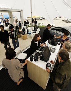 Hyundai Ride and Drive - Photo 9 of 16 - Interactive stations equipped with computers and iPads introduced guests to Sonata's Facebook and YouTube social media platforms.