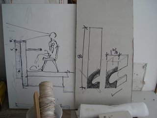 How to Work With an Architect - Photo 5 of 5 - In this project, the architects worked closely with the general contractor MW Construction to refine the details on site, often sketching on pieces of leftover sheetrock.