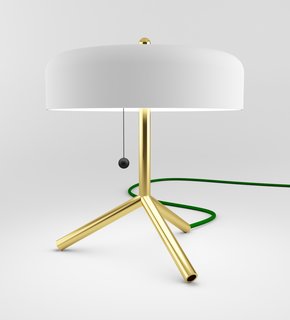 This tripod F/K/A table lamp was one of SoHo staple Matter's inagural MatterMade Collection #1.