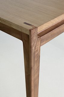 Stephane Lebrun’s Assemblage Table shows an example of precise mortise and tenon joinery.