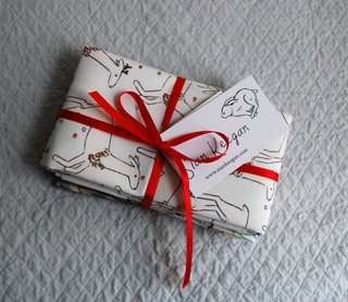 Braided Rag Vessels - Photo 13 of 14 - Another festive fabric from Sian. <br><br>It's not everyday you have the chance to chat with someone who's described as "owning an eponymous company that creates stuffed animals," so I got in touch with Sian to hear a little more about her unique occupation. Click <br><br>here to read the interview and see more from Crafting a Meaningful Home.