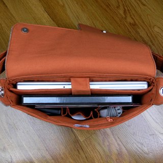 Inside Zaum's Eco Portabile Media laptop bag
