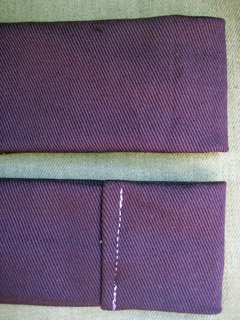 And you're all sewed up. I'm not all that worried about contrasting stitches because these seams will be in the back of the sling, hidden by whatever you've got hanging in there. Plus, a little inconsistency adds character.