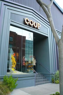 The event was held at Coup d'Etat, a cool interiors/design store in Showplace East in San Francisco's 'design district.'