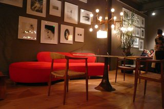 Some of the furniture on display at Almond-Hertzog.