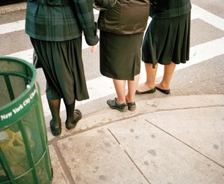 A sidewalk view.