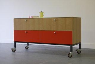 Also in the new line is the A series of kitchens. The A.1 features drawers and a wheeled option. The third line (the C line) is similar to the B line but substitutes partially open drawer units for the open shelves.