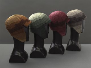 Driving caps, France, 1924–28. Silk and wool embroidery on cotton. Musée de la Mode de la Ville de Paris, Galliera. © L & M SERVICES B.V. The Hague 20100623.