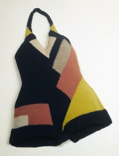 Bathing suit, designed by Sonia Delaunay. France, ca. 1928. Knitted wool. Musée de la Mode de la Ville de Paris, Galliera. © L & M SERVICES B.V. The Hague 20100623.