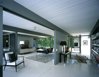Wexler Family House, Palm Springs, 1955. Photo by Juergen Nogai, 2010. This week another cool octogenarian, besides Ellwood, the Kallises, and Swig is on our minds: the architect Donald Wexler. Wexler is currently being recognized at the Palm Springs Museum with an exhibition "Steel and Shade" that covers the last six decades of his work. Like Ellwood, Wexler made the 50’s sleek and modern and pushed the development of material and structural building technology. Also like Ellwood he focused on steel as an innovative system to enable the California lifestyle of indoor/outdoor living. Wexler’s own house, pictured here, inspires us to reconsider more neutral possibilities for the Courtyard Apartments, beyond its current stark black and white.
