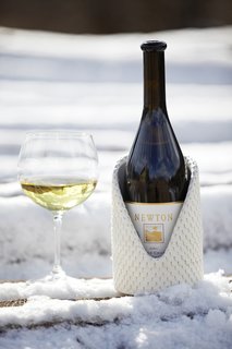 Both the chiller and the wine are placed in a refrigerator for two hours before consumption. The chiller will keep the wine at optimum temperature throughout dinner.