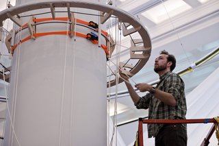 Brooklyn Museum's reOrder - Photo 3 of 12 - "The way we engineered the system is to allow for a very flexible way of actually constructing these structures," says Wes Rozen, one of the Situ Studio designers. Though all the parts are the same, their adjustable positioning allows for variety of resulting figures.
