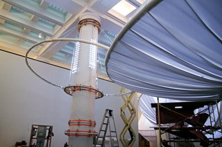 Brooklyn Museum's reOrder - Photo 7 of 12 - "What we wanted to do with the columns is break up this height and scale with these forms as well," Lukyanov explains, "Where you have this overhead cover to provide more of an intimate gathering space."