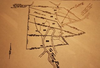 Part of the early process of site selection is reviewing all the existing materials from the seller and the county to research out any potential issues that may prohibit development. This is a faxed scan of the parcel we were exploring.