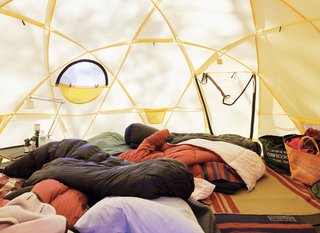 A Platform for Living - Photo 10 of 28 - Inside one of the Kobayashis' North Face tents.