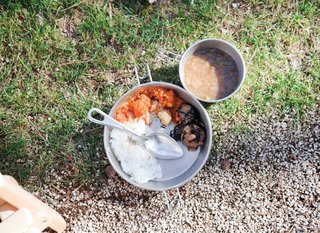 A Platform for Living - Photo 13 of 28 - Food is served in traditional camping cookware.