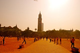 Touring India - Photo 25 of 27 - Hundreds of men played cricket below the University of Mumbai's Rajabai Clock Tower, which was modeled after Big Ben.