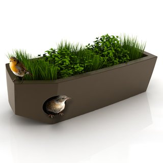 Pousse Creative's design for a birdhouse with a "green roof."