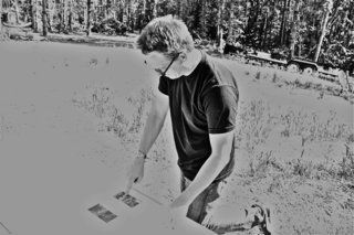 Craig Brooks takes a look at the permit set of plans to figure out what the afternoon of filming looks like on the site.