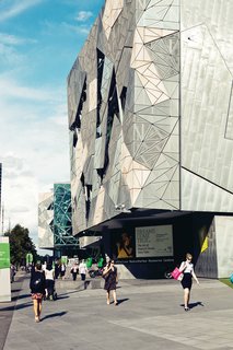 Exploring Melbourne, Australia - Photo 8 of 25 - Federation Square, a giant public plaza on the banks of the Yarra, manages to be both very high public design and a space where Melbourne actually gathers. The complex of buildings, by LAB Architecture, was the firm’s first built work.