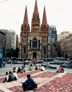 Exploring Melbourne, Australia - Photo 16 of 25 - A fine bit of Gothic revival architecture, William Butterfield's St. Paul's Cathedral is seen here from Federation Square just across the street.