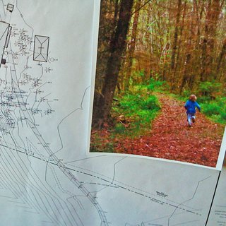 During the initial site visit Olson Kundig Architects snapped some photos of us on the site. Here, a shot of Henry running down the existing logging road. It was obvious to us as clients that the architects understood early on that this was a house for not just my wife and me, but the entire family. Both Tom Kundig and Edward LaLonde from Olson Kundig embraced the challenge and involved the kids when appropriate in the entire process.
