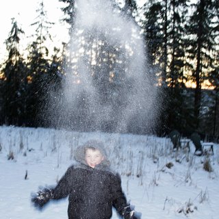 Who doesn't love snow? Jack enjoys a trip up to the site during frigid temperatures.