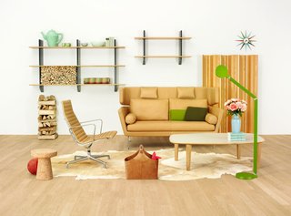 An optional headrest creates a more formal, enclosed-feeling piece.