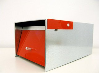 The box is made from remnants of sheet metal, sourced mostly from shops in Richmond, California.