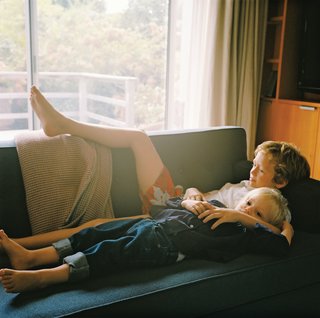Long Island Found - Photo 3 of 12 - Ten-year-old Henry cuddles with three-year-old Grace.