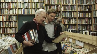 Hal and Oliver peruse the shelves of Counterpoint Books, a Los Angeles shop that appears in the film. Photo courtesy Focus Features