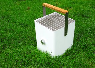 The Cityboy Picnic Grill by designer Klaus Aalto for Finnish manufacturer Selki-Asema.