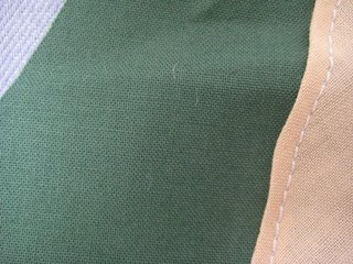 Close up of the sewing machine stitches.