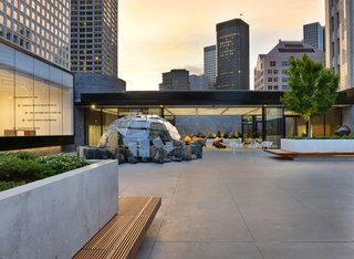 One of CMG's most recent and most publicly beloved projects is the rooftop sculpture garden at the San Francisco Museum of Modern Art, which they designed together with Jensen Architects. Their integrated planter-benches and volcanic rock walls frame an outdoor gallery peppered with large-scale works by the likes of Ellsworth Kelly and Louise Bourgeois.